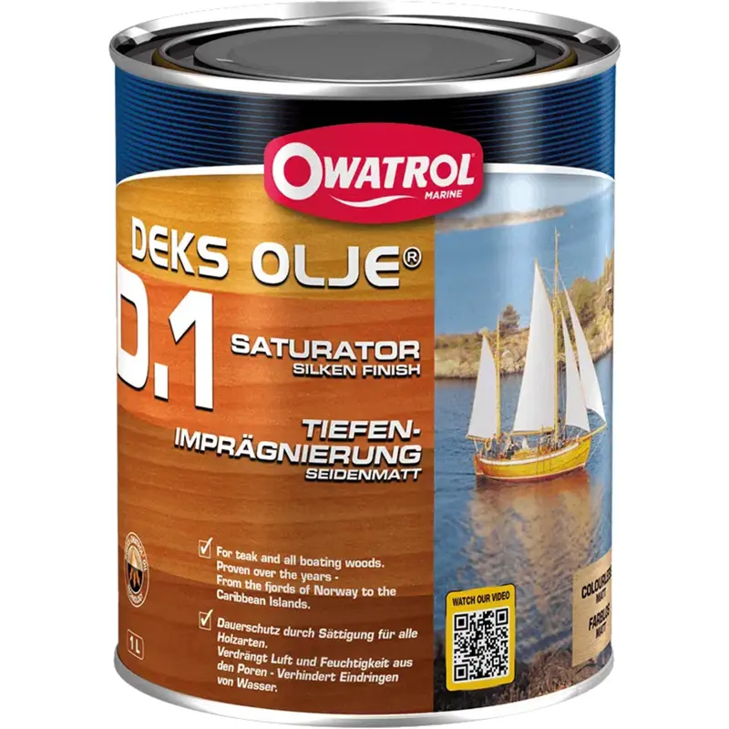 Deks Olje D1 Marine Saturator Silken Finish 1Ltr For Teak 1