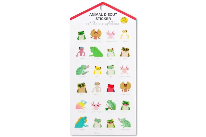 Die-Cut Animal Sticker Sheet (Reptiles) 1