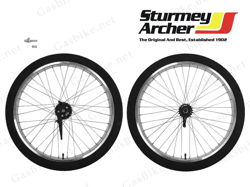 Double Wall 12 Gauge Aluminum Wheels Set With Sturmey Archer X-Fd (Polished Alum 1