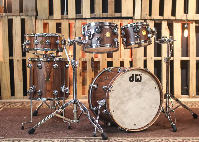 Dw Collector's Jazz Cherry Gum Santos Rosewood Drum Set - 20,10,12,14,14Sn - So#1291936 1