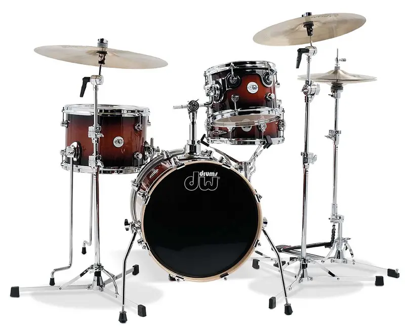 Dw Design Tobacco Burst Lacquer Mini Pro Drum Set - 16,10,13,12 - Ddlg1604tb 1