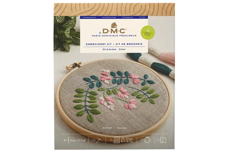 Eco Vita Wool Embroidery Kit, "Indigo" 1