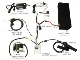 Ezip 500 Watts Electric Motorized Bicycle Scooter 10 Parts Kit 1
