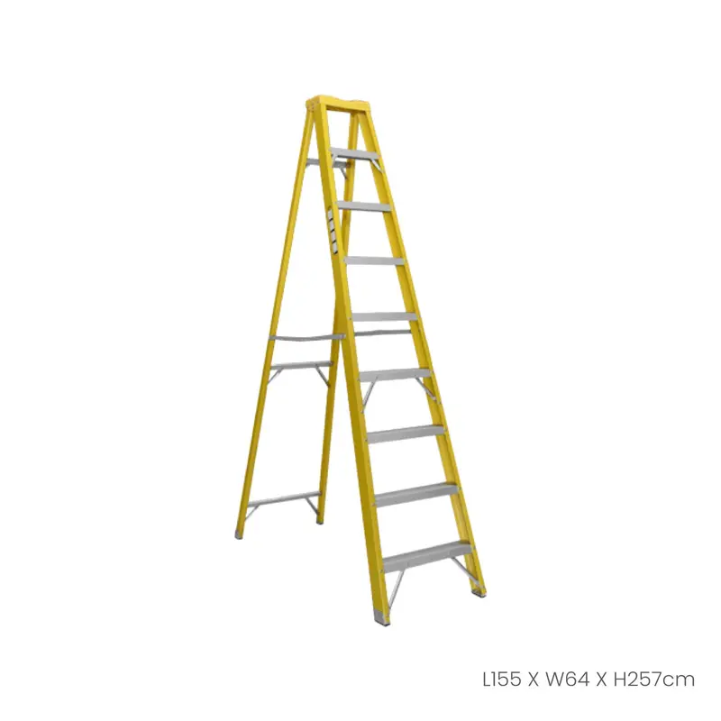 Fiber Ladder 1Side 8Step W Tool Shelf Xg-107B9 (Hfh5532) 1