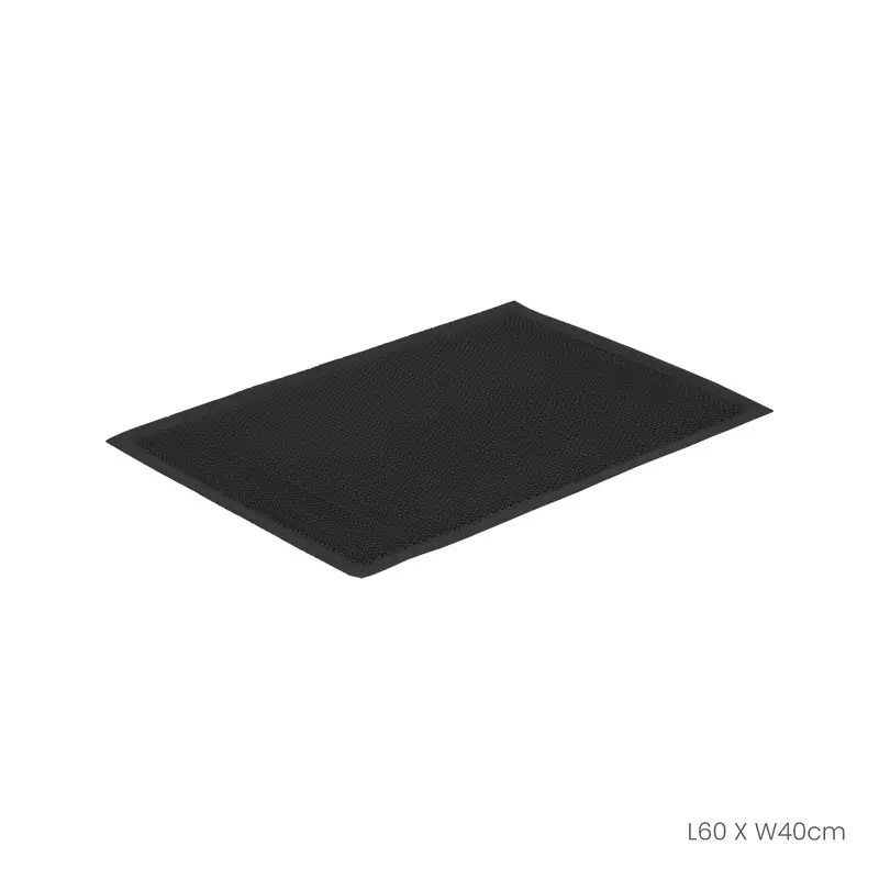 Floor Mat 40X60cm Nami Plain Black (Hfh7036-Blk) 1