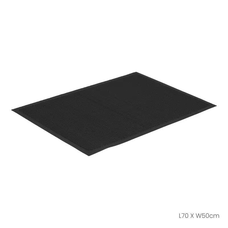 Floor Mat 50X70cm Nami Plain Black (Hfh7037-Blk) 1
