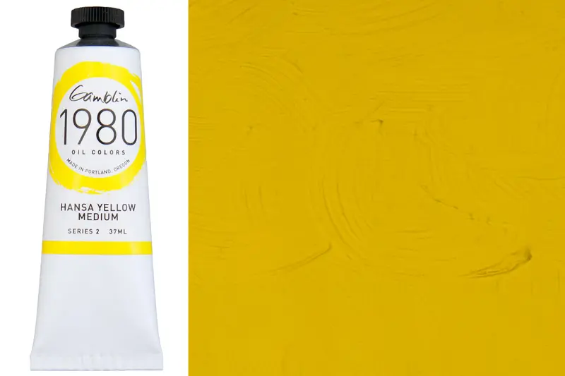 Gamblin 1980 Oil Colors, 37 Ml, Hansa Yellow Medium 1
