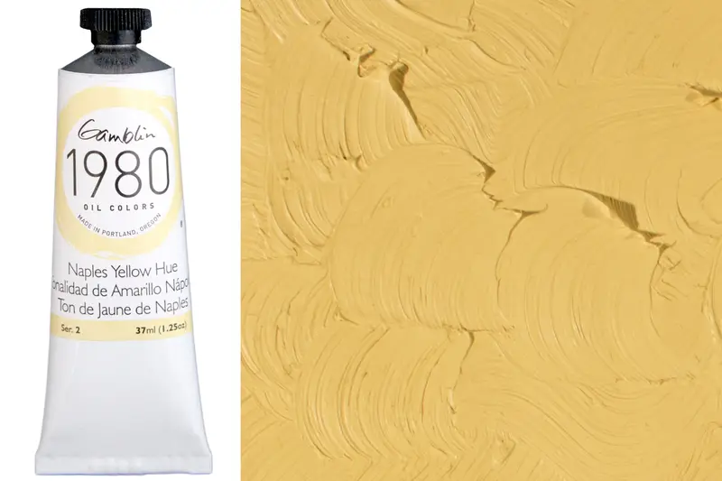 Gamblin 1980 Oil Colors, 37 Ml, Naples Yellow Hue 1