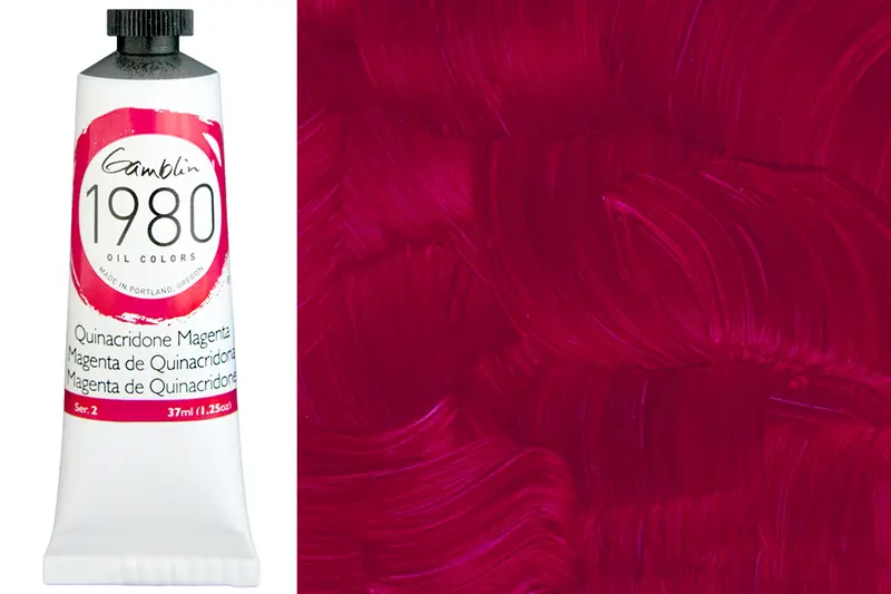 Gamblin 1980 Oil Colors, 37 Ml, Quinacridone Magenta 1