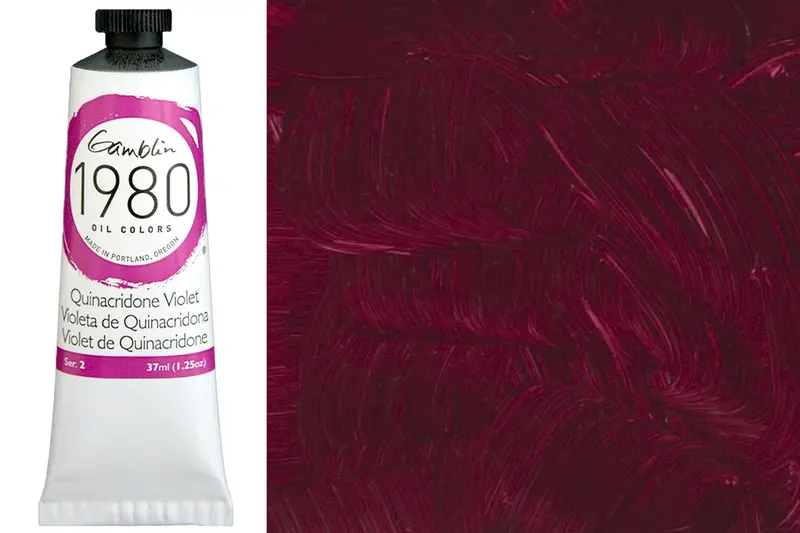 Gamblin 1980 Oil Colors, 37 Ml, Quinacridone Violet 1