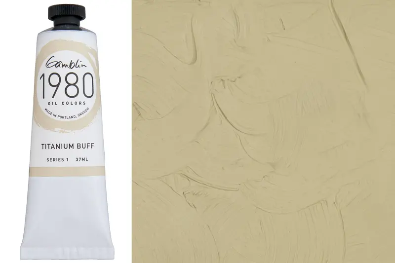 Gamblin 1980 Oil Colors, 37 Ml, Titanium Buff 1