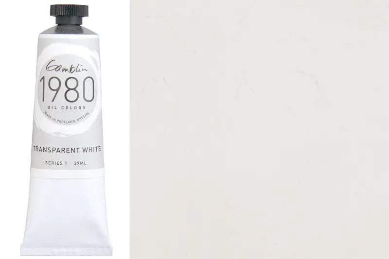 Gamblin 1980 Oil Colors, 37 Ml, Transparent White 1