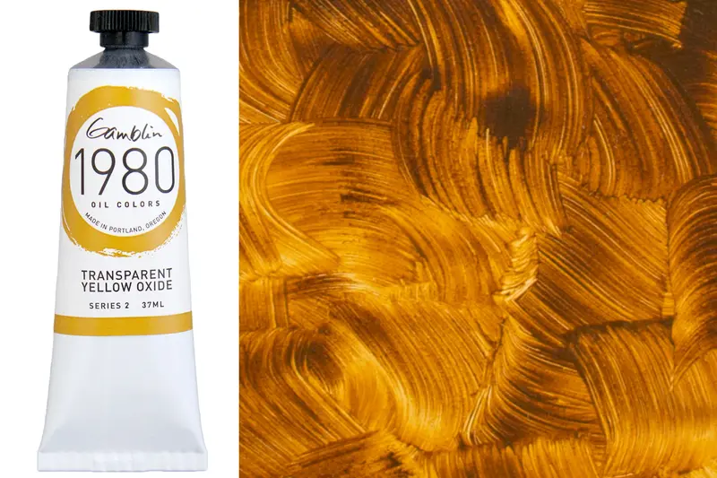 Gamblin 1980 Oil Colors, 37 Ml, Transparent Yellow Oxide 1