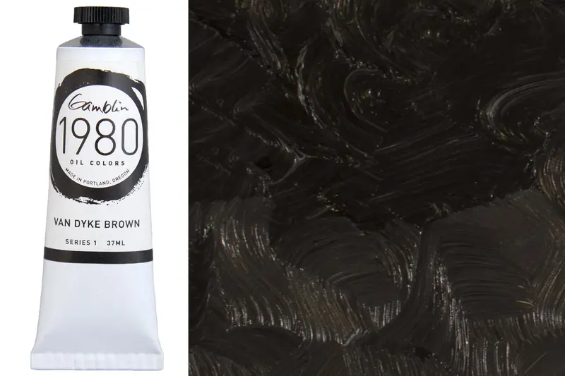 Gamblin 1980 Oil Colors, 37 Ml, Van Dyke Brown 1