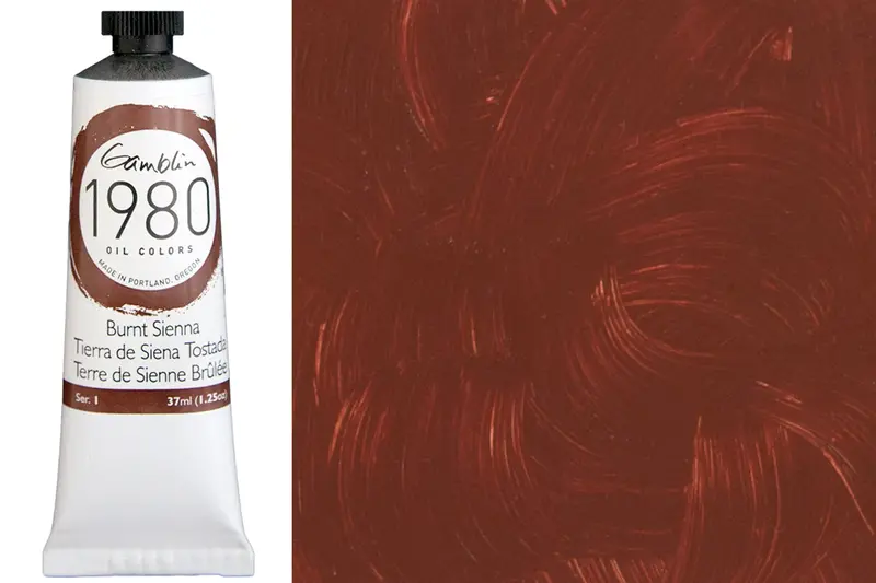 Gamblin 1980 Oil Colors, Burnt Sienna 1