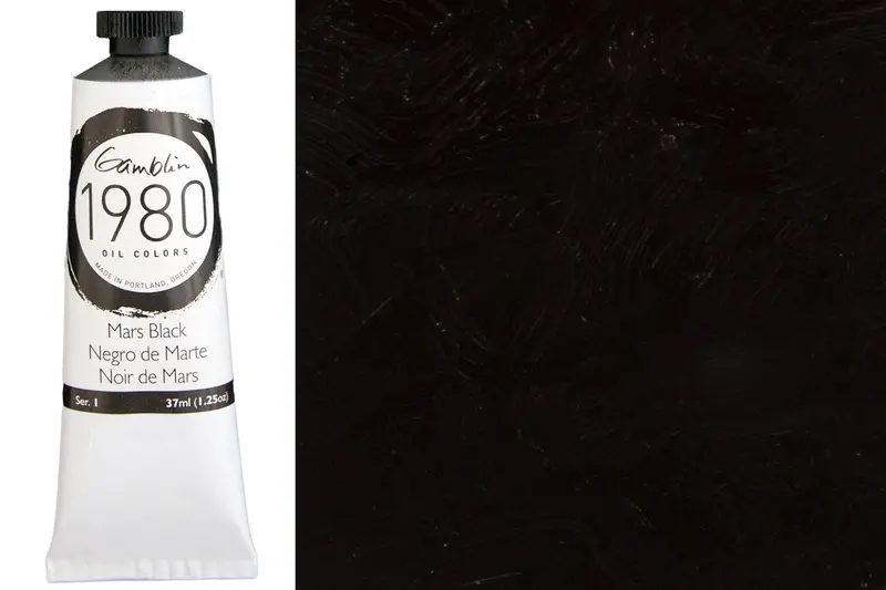 Gamblin 1980 Oil Colors, Mars Black 1