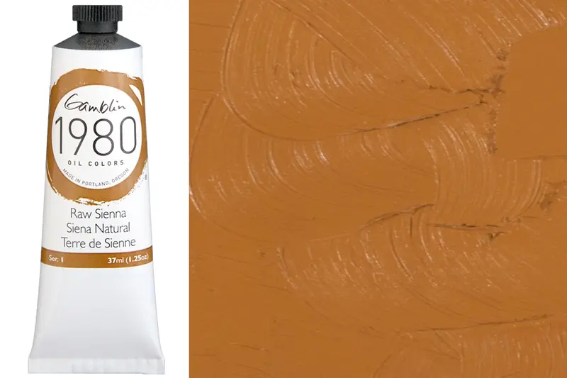 Gamblin 1980 Oil Colors, Raw Sienna 1