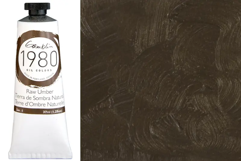 Gamblin 1980 Oil Colors, Raw Umber 1
