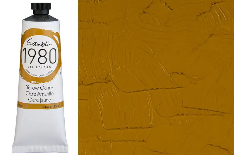 Gamblin 1980 Oil Colors, Yellow Ochre 1
