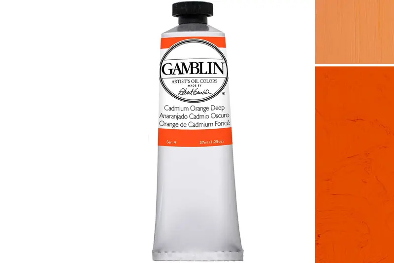 Gamblin Artist's Oil Colors, Cadmium Orange Deep 1
