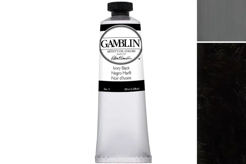 Gamblin Artist's Oil Colors, Ivory Black 1