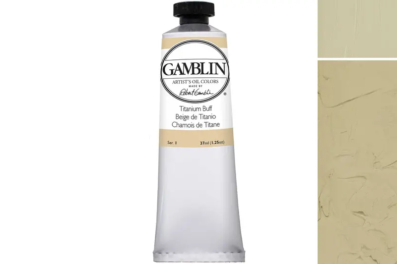 Gamblin Artist's Oil Colors, Titanium Buff 1