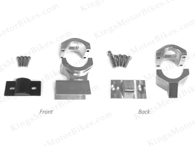Gasbike Cnc Front (1.65" Diameter) & Back (1.25" Diameter) Engine Mount With Rubber Cushion 1