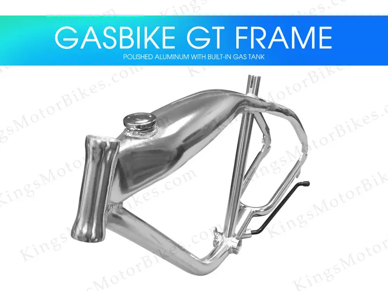 Gasbike Gt Aluminum Bike Frame With Built-In Gas Tank - Polished Aluminum 1