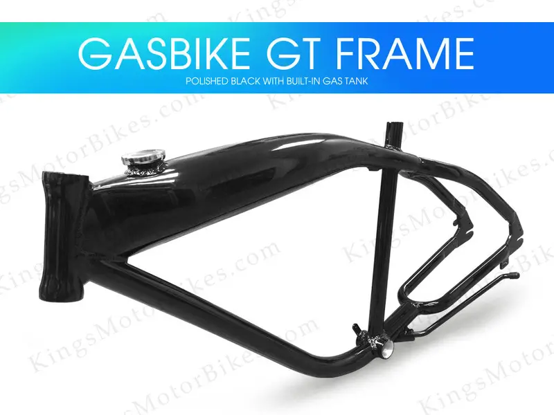 Gasbike Gt Aluminum Bike Frame With Built-In Gas Tank - Polished Black 1