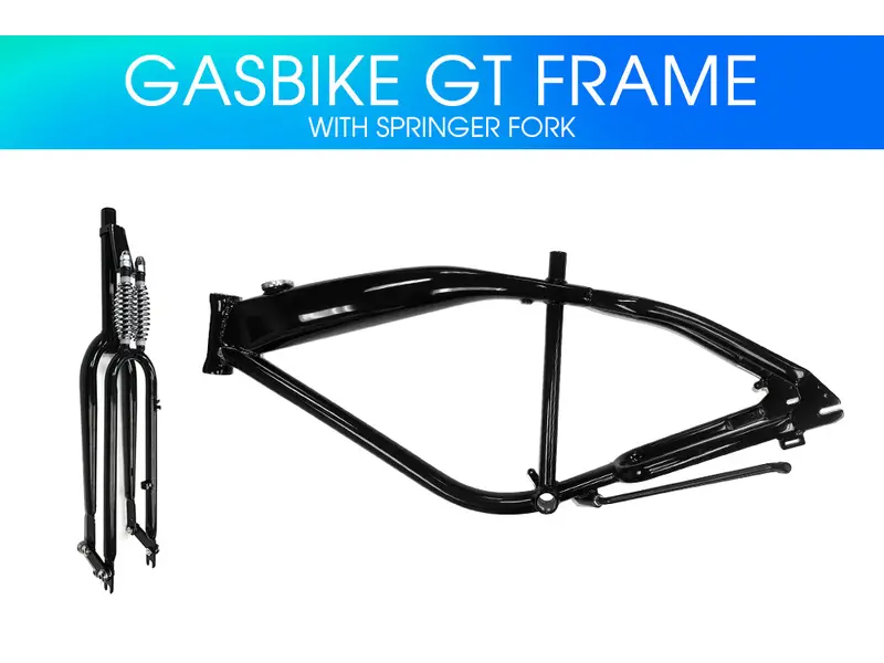 Gasbike Gt Aluminum Bike Frame With Double Springer Fork 1