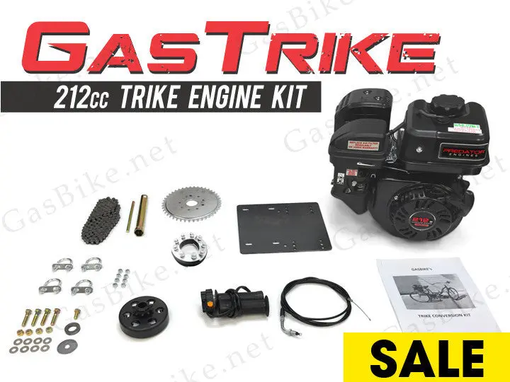 Gastrike 212Cc Trike Engine Kit Gas Motorized Bicycle 1