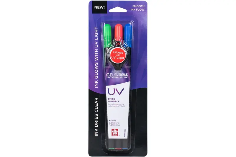 Gelly Roll Uv, Set Of 3 With Mini Uv Light 1