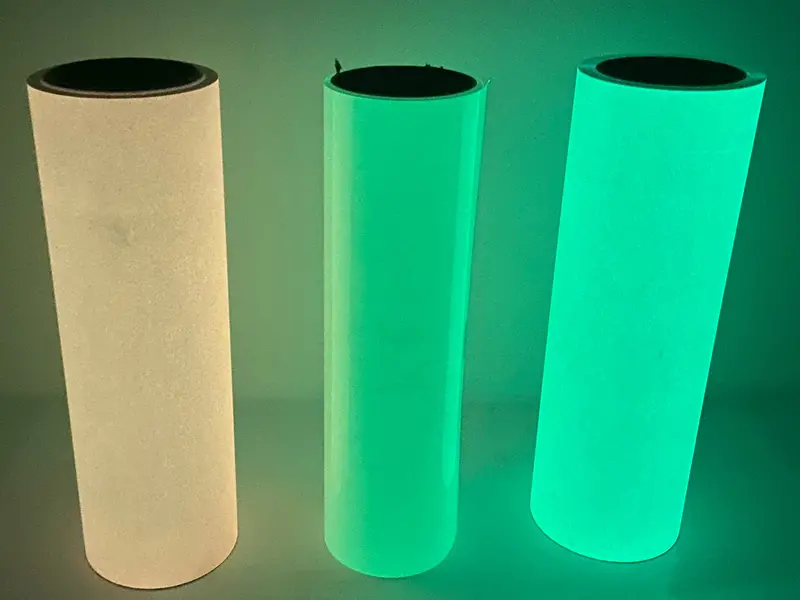 Glow In The Dark Vinyl,  Choose Color And Size Phosphorescent 1
