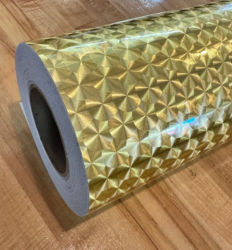 Gold Large Engine Turn Vinyl  25 Inch X 150 Ft, Longlife Sign Vinyl 1