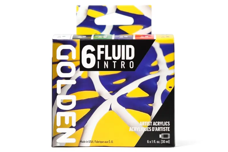 Golden Fluid Acrylics, Intro Set Of 6 1