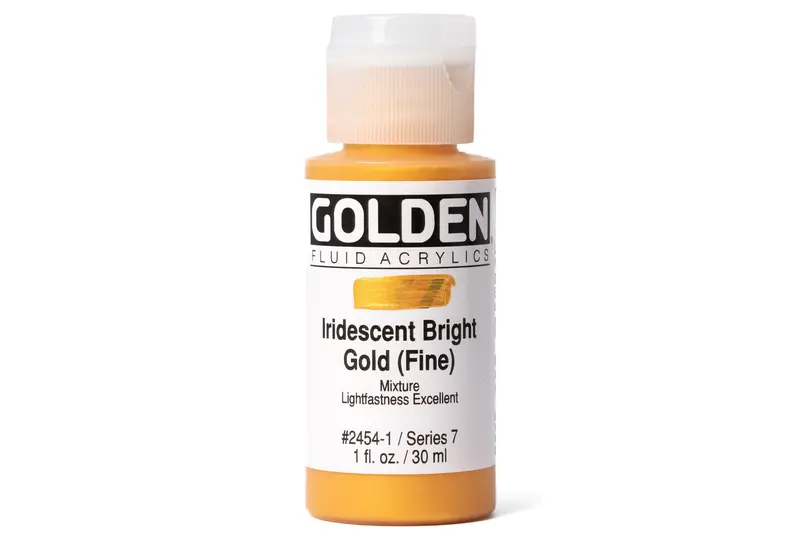 Golden Fluid Acrylics, Iridescent Bright Gold (Fine) 1