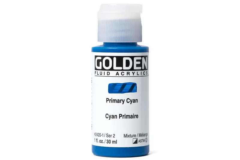 Golden Fluid Acrylics, Primary Cyan 1