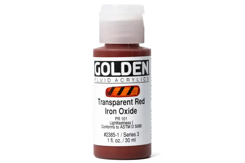 Golden Fluid Acrylics, Transparent Red Iron Oxide 1
