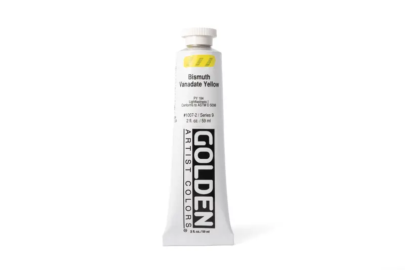 Golden Heavy Body Acrylics, Bismuth Vanadate Yellow, 2 Oz. Tube 1