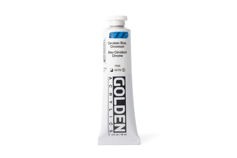 Golden Heavy Body Acrylics, Cerulean Blue Chromium 1