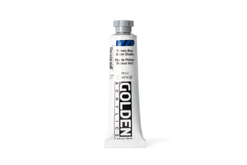 Golden Heavy Body Acrylics, Phthalo Blue (Green Shade) 1