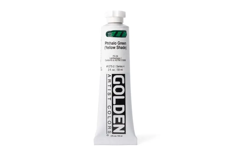 Golden Heavy Body Acrylics, Phthalo Green (Yellow Shade) 1