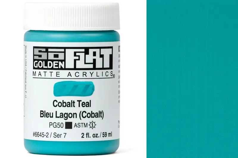 Golden Soflat Matte Acrylics, Cobalt Teal 1