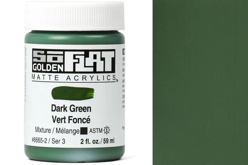 Golden Soflat Matte Acrylics, Dark Green 1