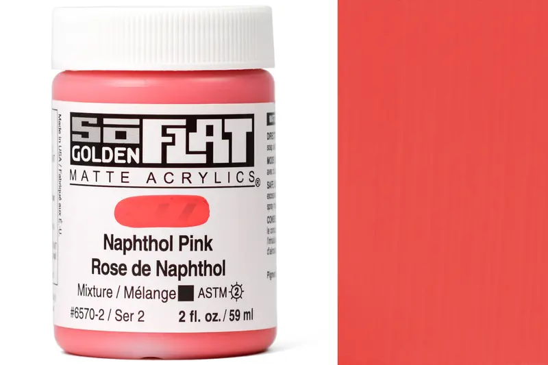 Golden Soflat Matte Acrylics, Naphthol Pink 1