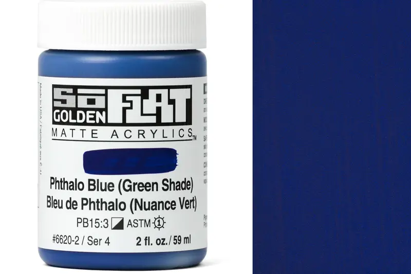 Golden Soflat Matte Acrylics, Phthalo Blue (Green Shade) 1