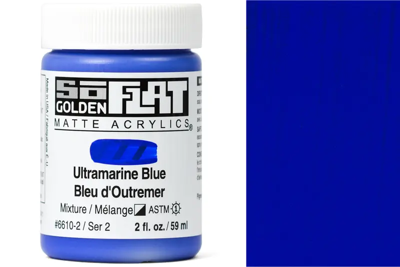Golden Soflat Matte Acrylics, Ultramarine Blue 1