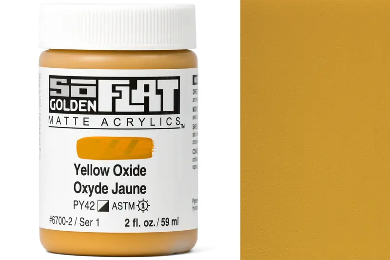 Golden Soflat Matte Acrylics, Yellow Oxide 1