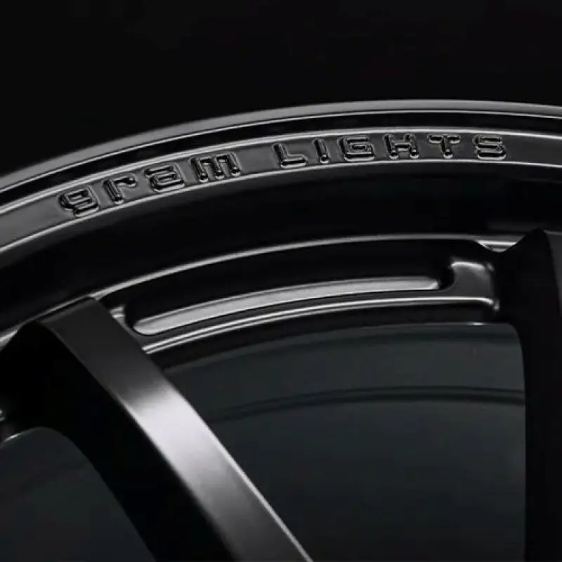Gram Lights 57Nr Limited Ii 18X8.5 +22 5-112 Semigloss Black Wheel W/ Black Cap/Stickers/Air Valve 1