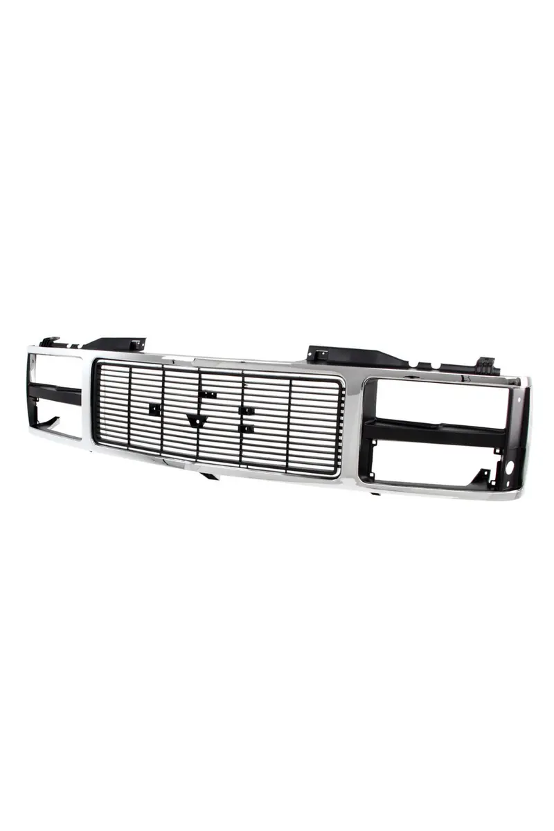 Grille Shell - Chrome/Silver/Black - Dual Headlight - 88-93 Gmc C/K Pickup Suburban 1